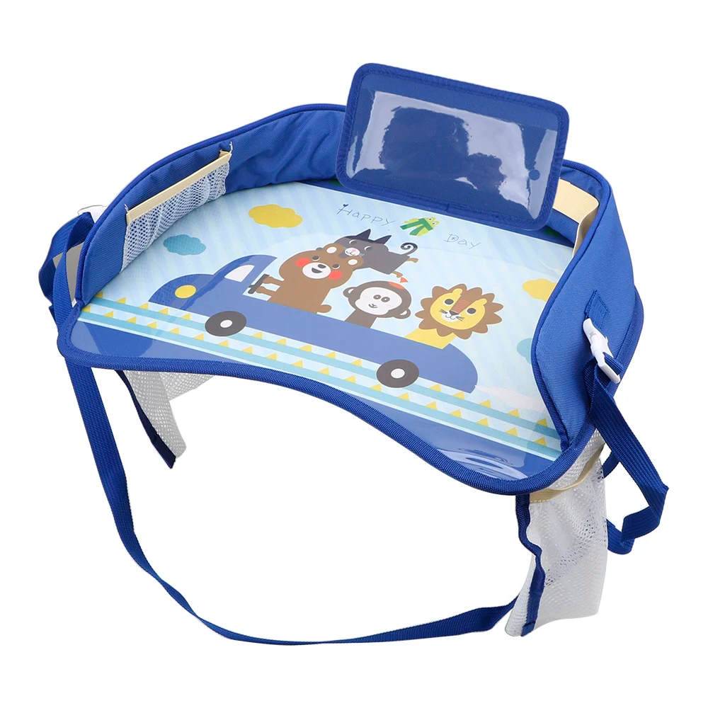Plateau de voyage bleu design mignon