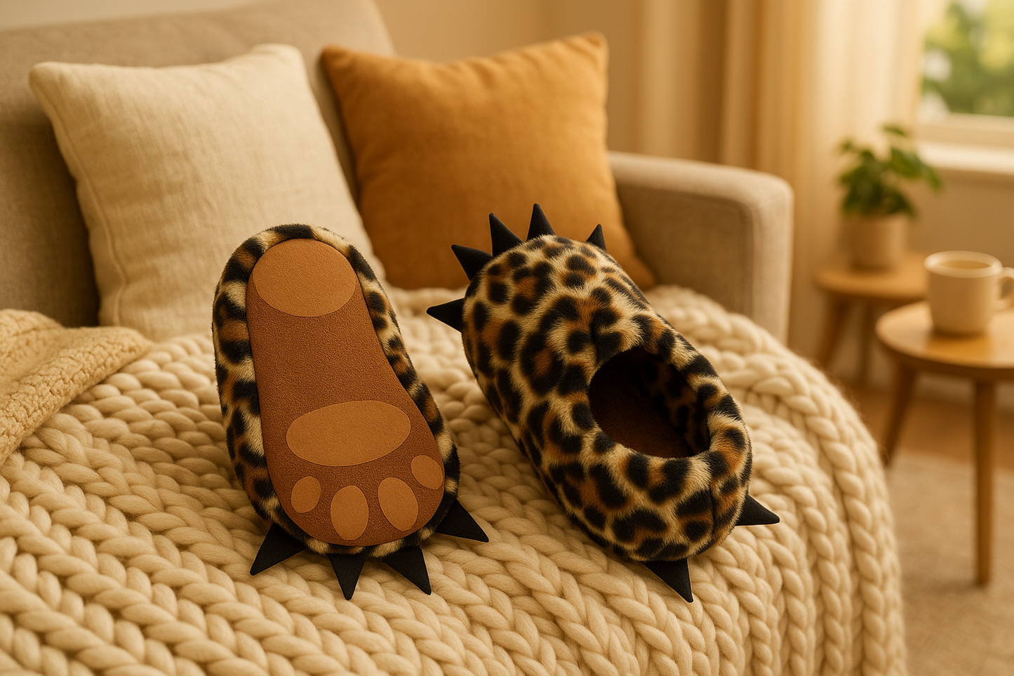 chausson bébé léopard