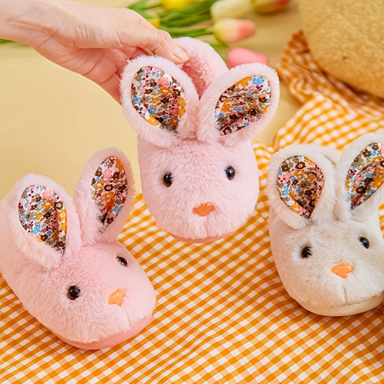 chausson bébé oreilles lapins motifs colorés