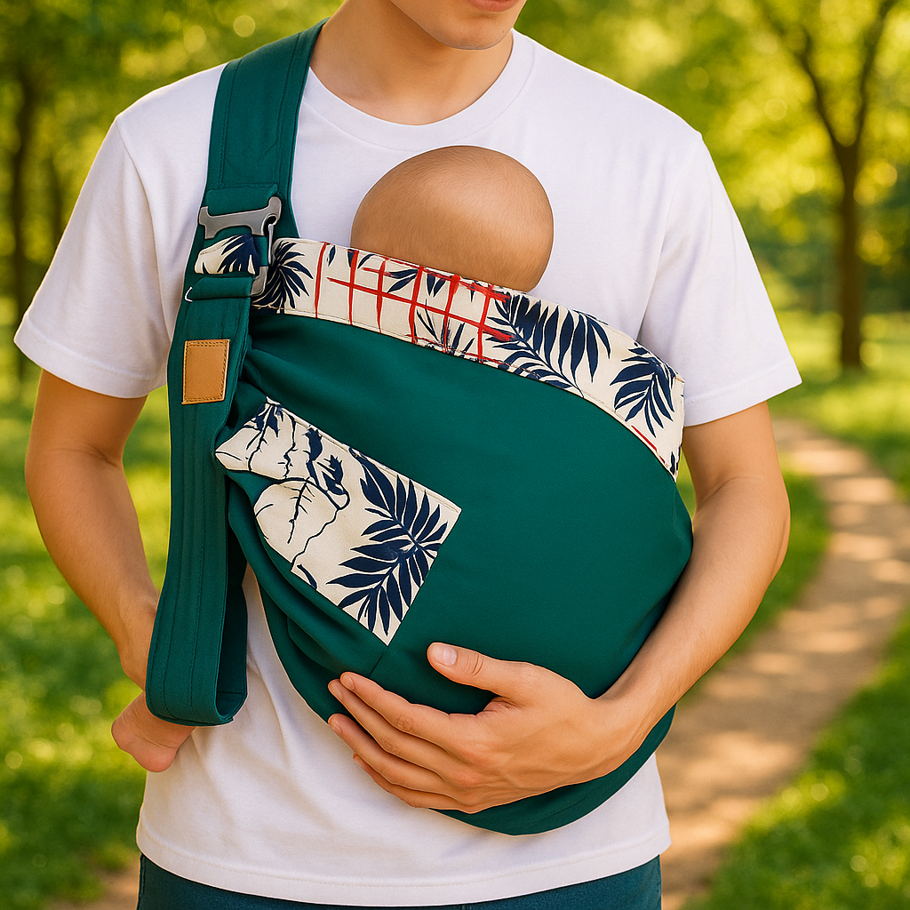 echarpe de portage bebe en promenade facile a transporter