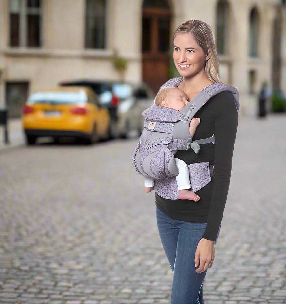 Porte Bébé - BreathBabyBag™ - Mauve Lavande - Galaxie de bébé