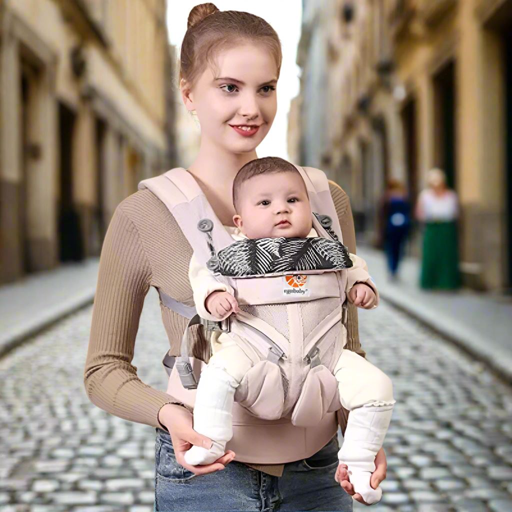 Porte Bébé - BreathBabyBag™ - Rose Maille - Galaxie de bébé