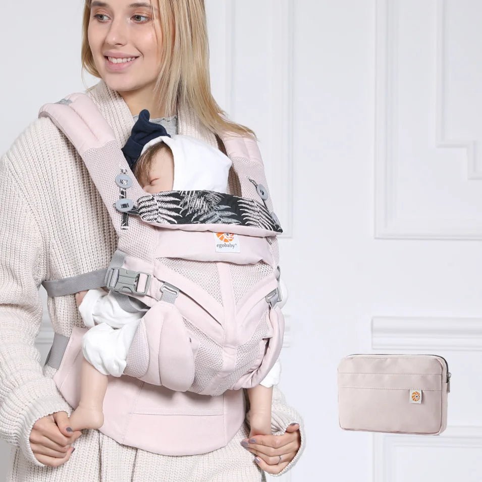 Porte Bébé - BreathBabyBag™ - Rose Maille - Galaxie de bébé