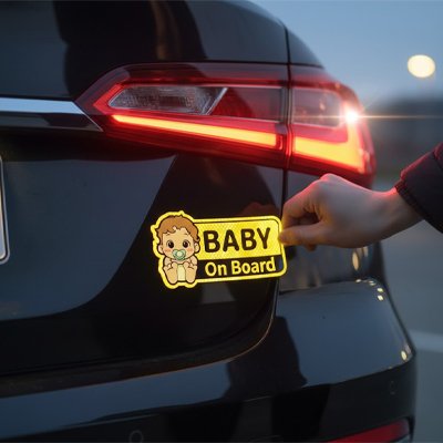 Bébé à bord​ design avec illustration enfantine