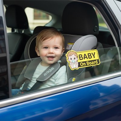 Bébé à bord​ format compact et visible