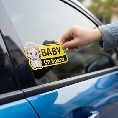 Bébé à bord​ utilisable en intérieur et extérieur