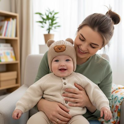 Bonnet bebe en laine confort hivernal