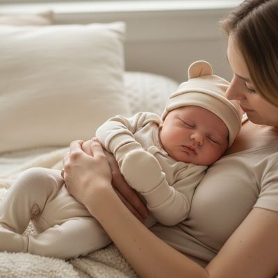 Bonnet bébé moments d'émerveillement partagés entre mère et bébé 