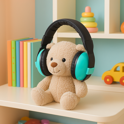 casque anti bruit bébé bleu clair