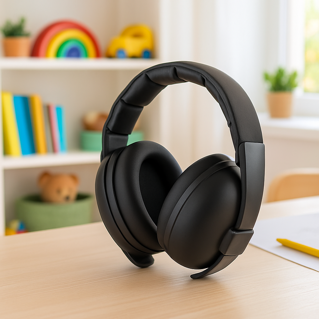 casque anti bruit bébé noir