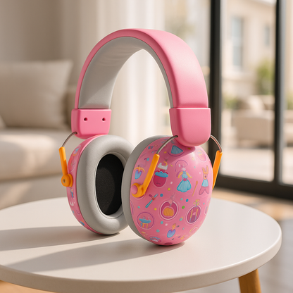 casque anti bruit bébé rose coloré