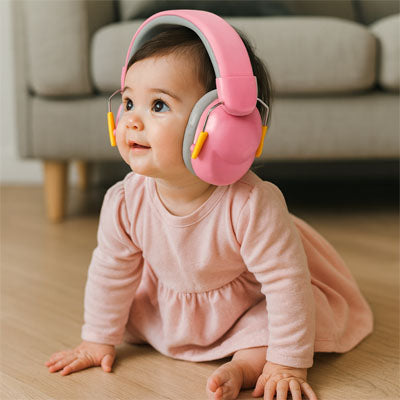 casque anti bruit bébé rose