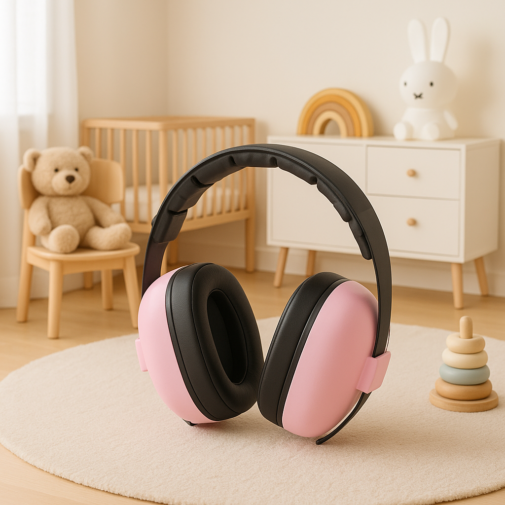 casque anti bruit bébé rose