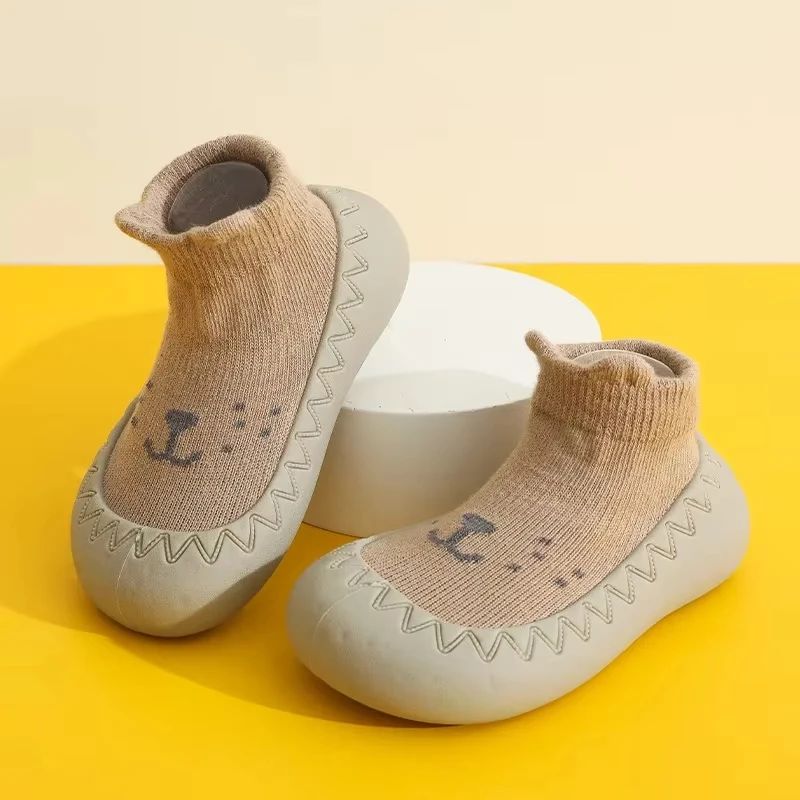 chausson bébé marron