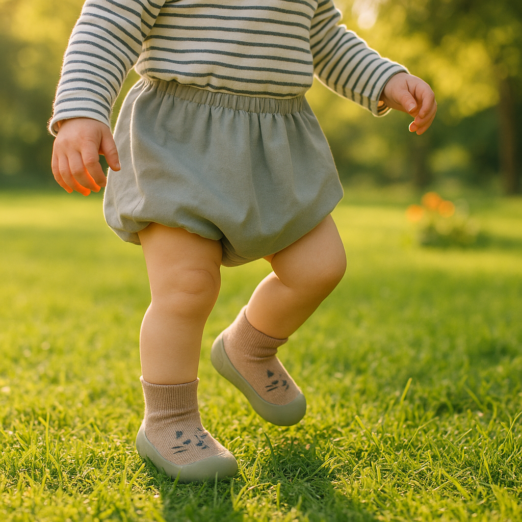 chaussons bébé premiers pas en toute sécurité