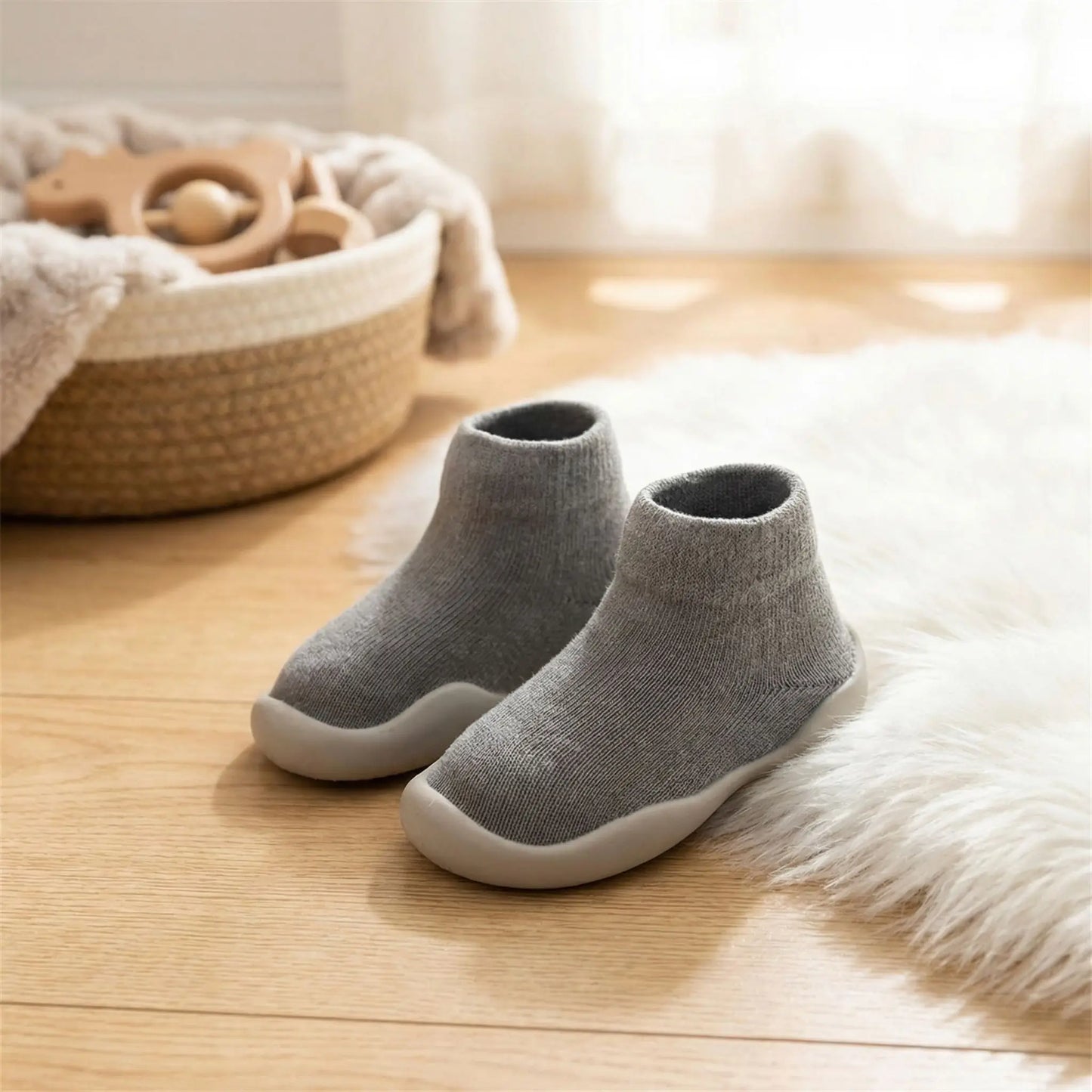chaussure bébé souple gris