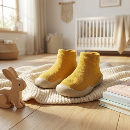 chaussure bébé souple jaune