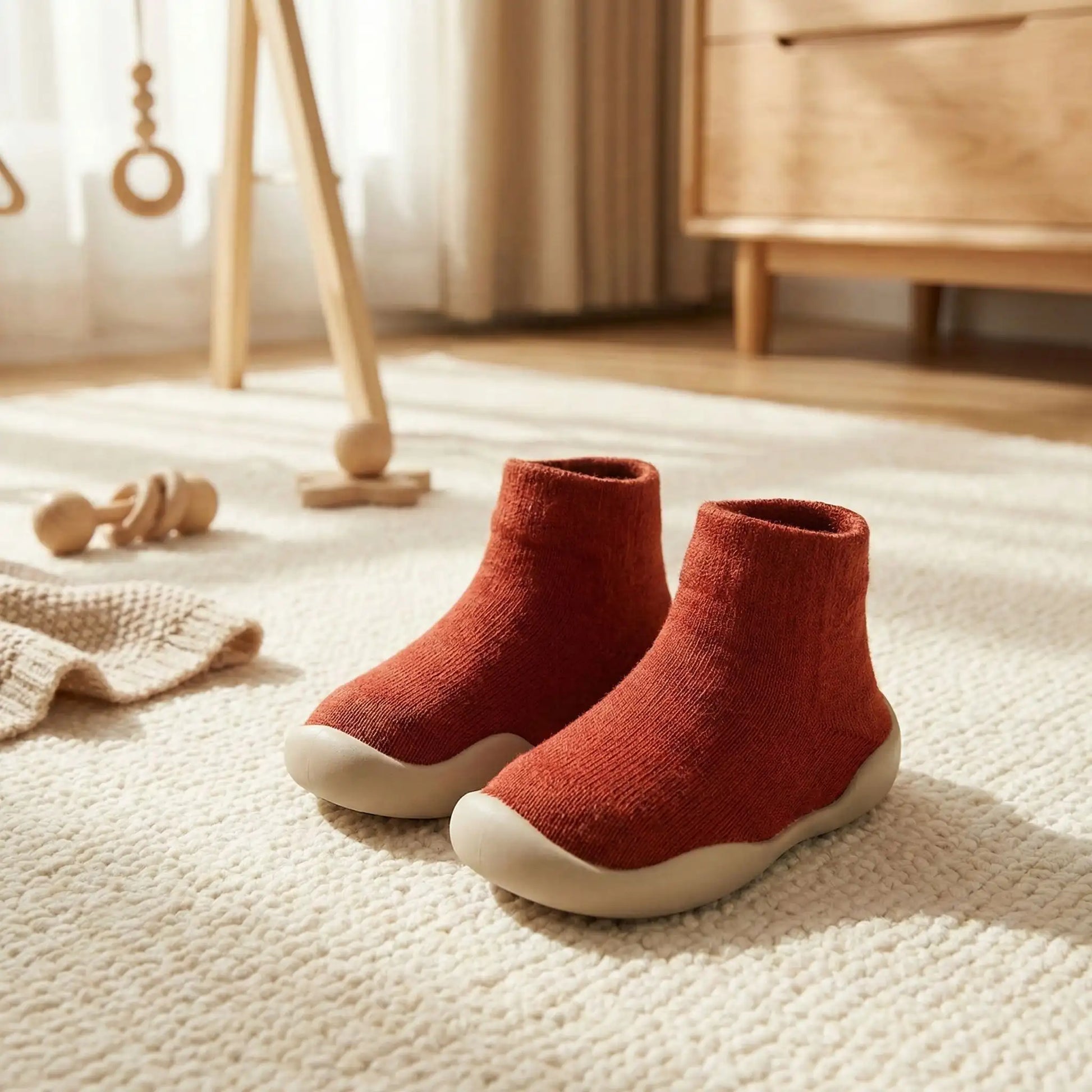 chaussure bébé souple orange