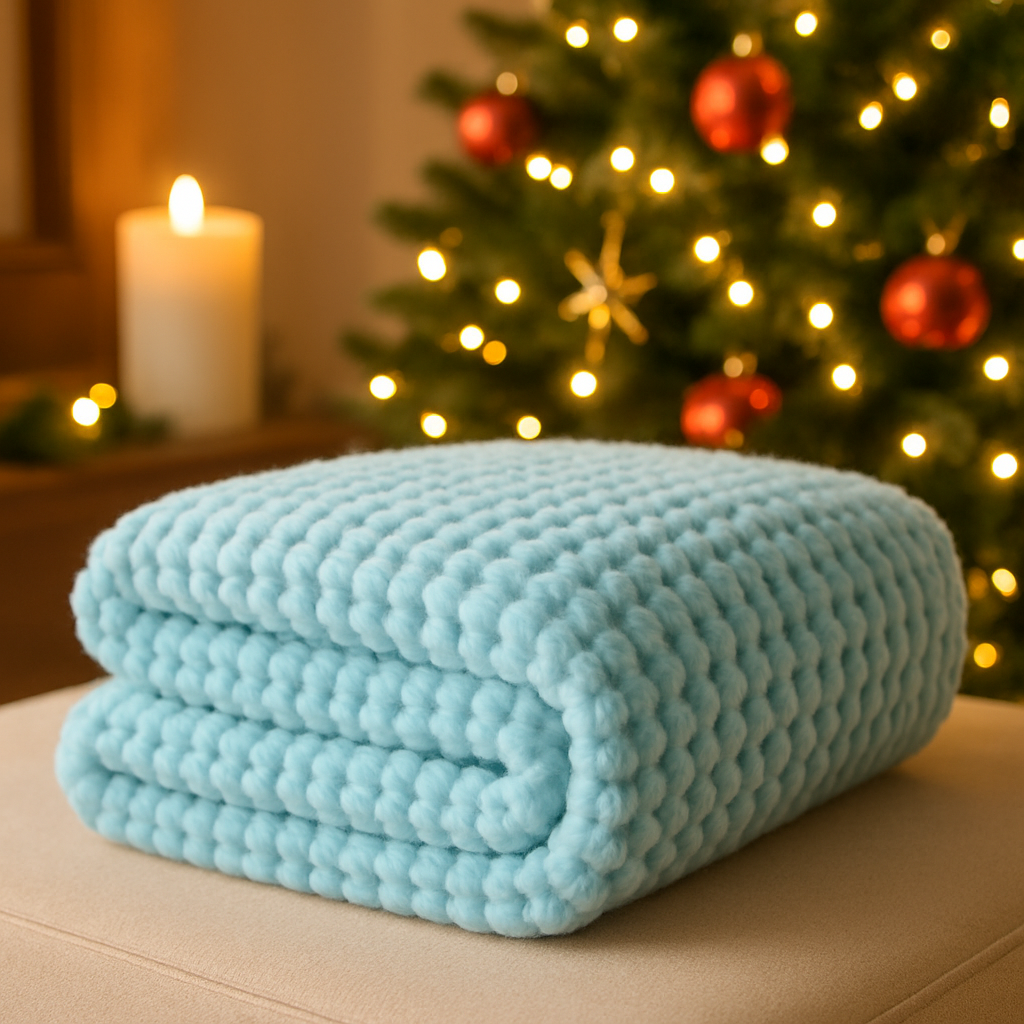 couverture bébé bleu clair M