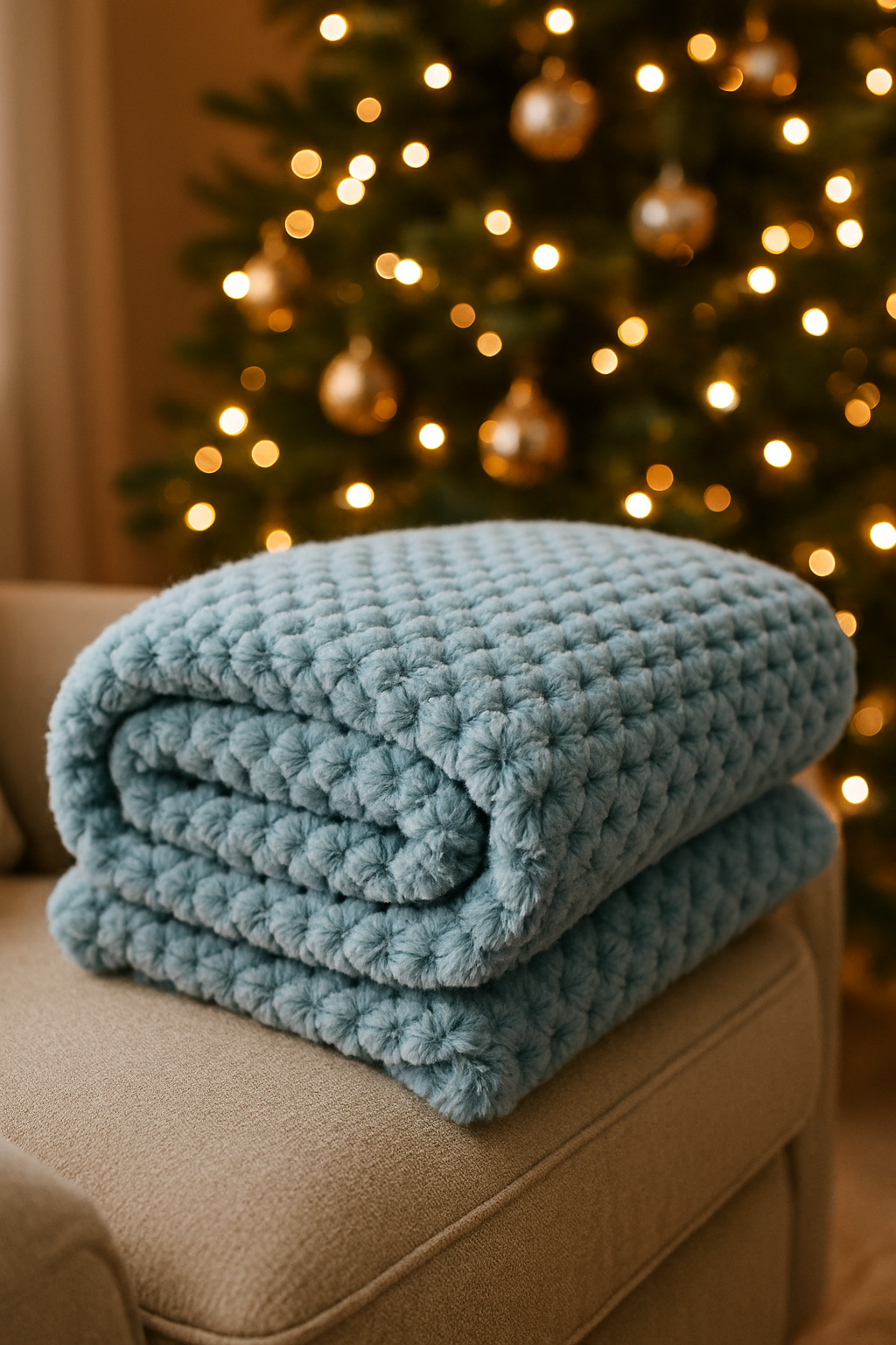 couverture bébé bleu foncé M