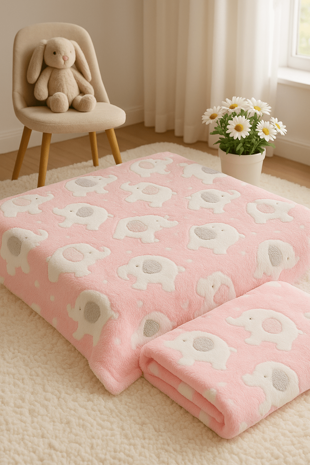 COUVERTURE BEBE | ELEPHANT - Galaxie de bébé