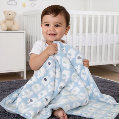 COUVERTURE BEBE | ELEPHANT - Galaxie de bébé