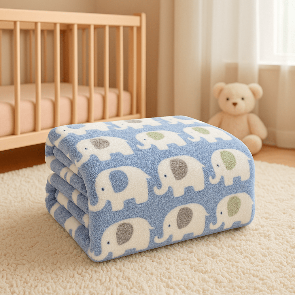 COUVERTURE BEBE | ELEPHANT - Galaxie de bébé