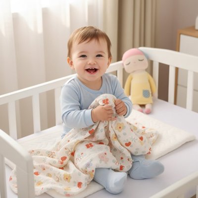 Couverture bébé motifs décoratifs varié