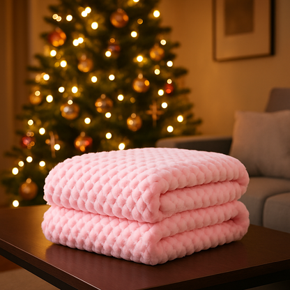 couverture bébé rose M