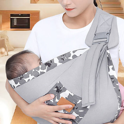 echarpe de portage bebe porte par sa maman en serenite