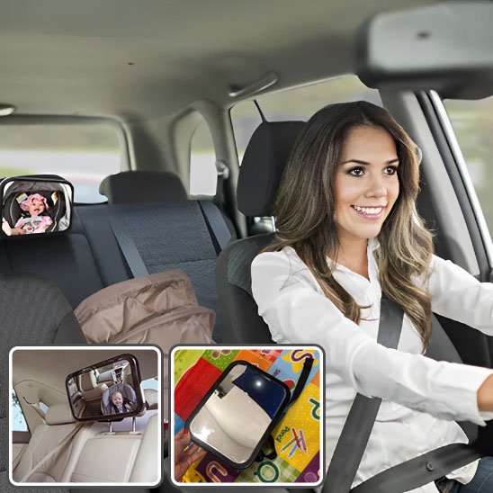 Miroir voiture bébé construit avec matériaux incassables