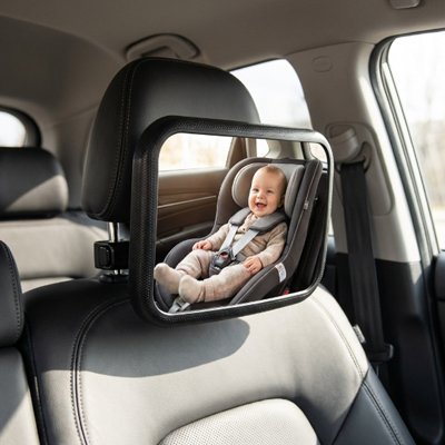 Miroir voiture pour bebe matériaux incassables et résistants 