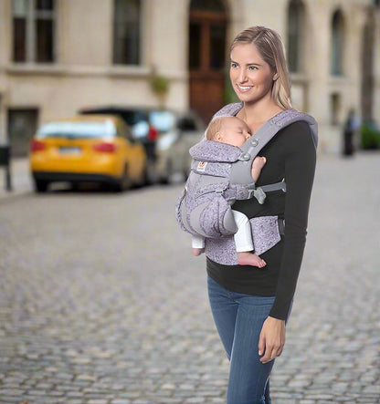 Porte Bébé - BreathBabyBag™ - Mauve Lavande - Galaxie de bébé