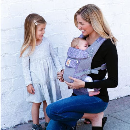 Porte Bébé - BreathBabyBag™ - Mauve Lavande - Galaxie de bébé