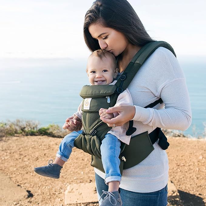 Porte Bébé - BreathBabyBag™ - Vert Olive - Galaxie de bébé