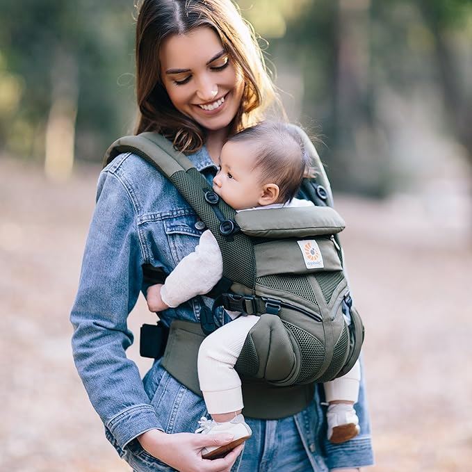 Porte Bébé - BreathBabyBag™ - Vert Olive - Galaxie de bébé