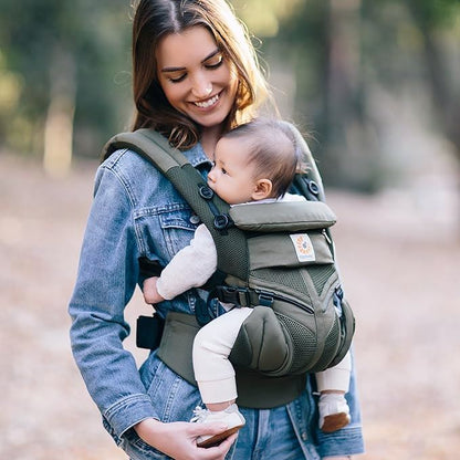 Porte Bébé - BreathBabyBag™ - Vert Olive - Galaxie de bébé