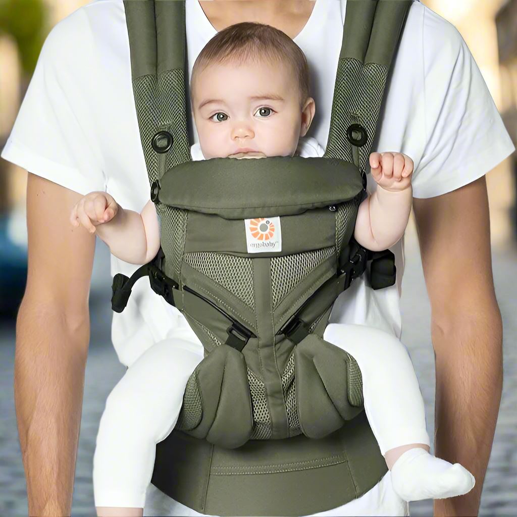Porte Bébé - BreathBabyBag™ - Vert Olive - Galaxie de bébé