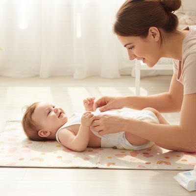 Tapis à langer nomade surface imperméable