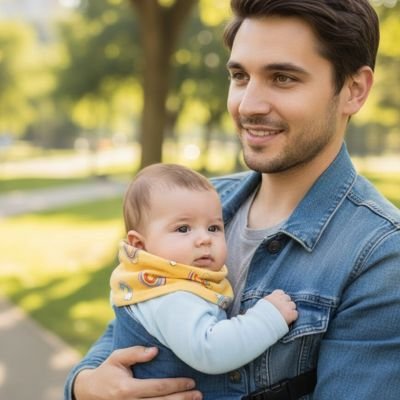 Tour de cou bébé avec motifs attractifs 