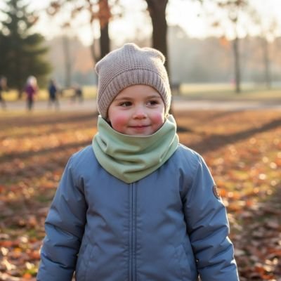 Tour de cou enfant en tissu polaire léger 
